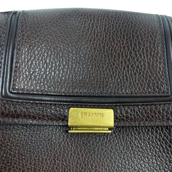 Brahmin Margo Tassel Flap Crossbody Bag Solid Chocolate Brown - Picture 6 of 9